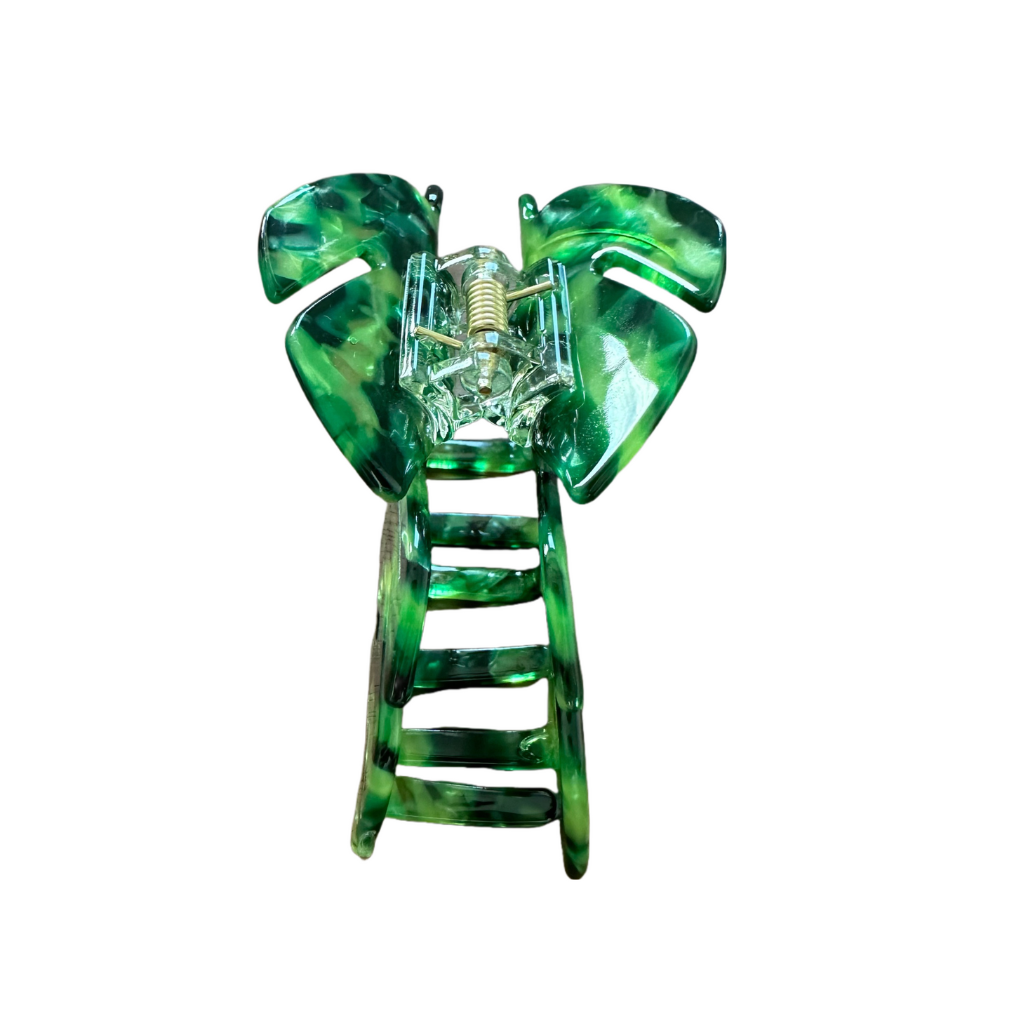 Green Acetate Leaf Claw Clip 9.5CM