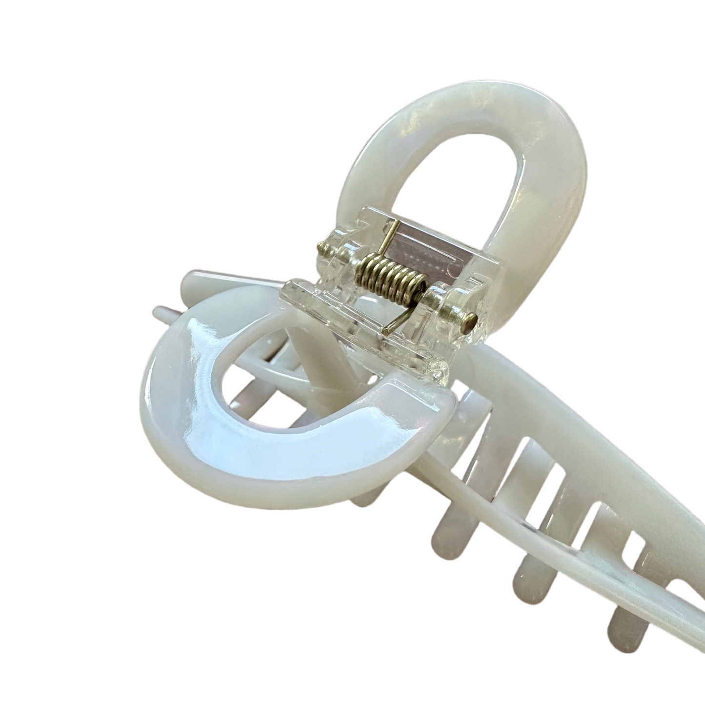 Women Acetate White Large Claw Clips 10.5CM