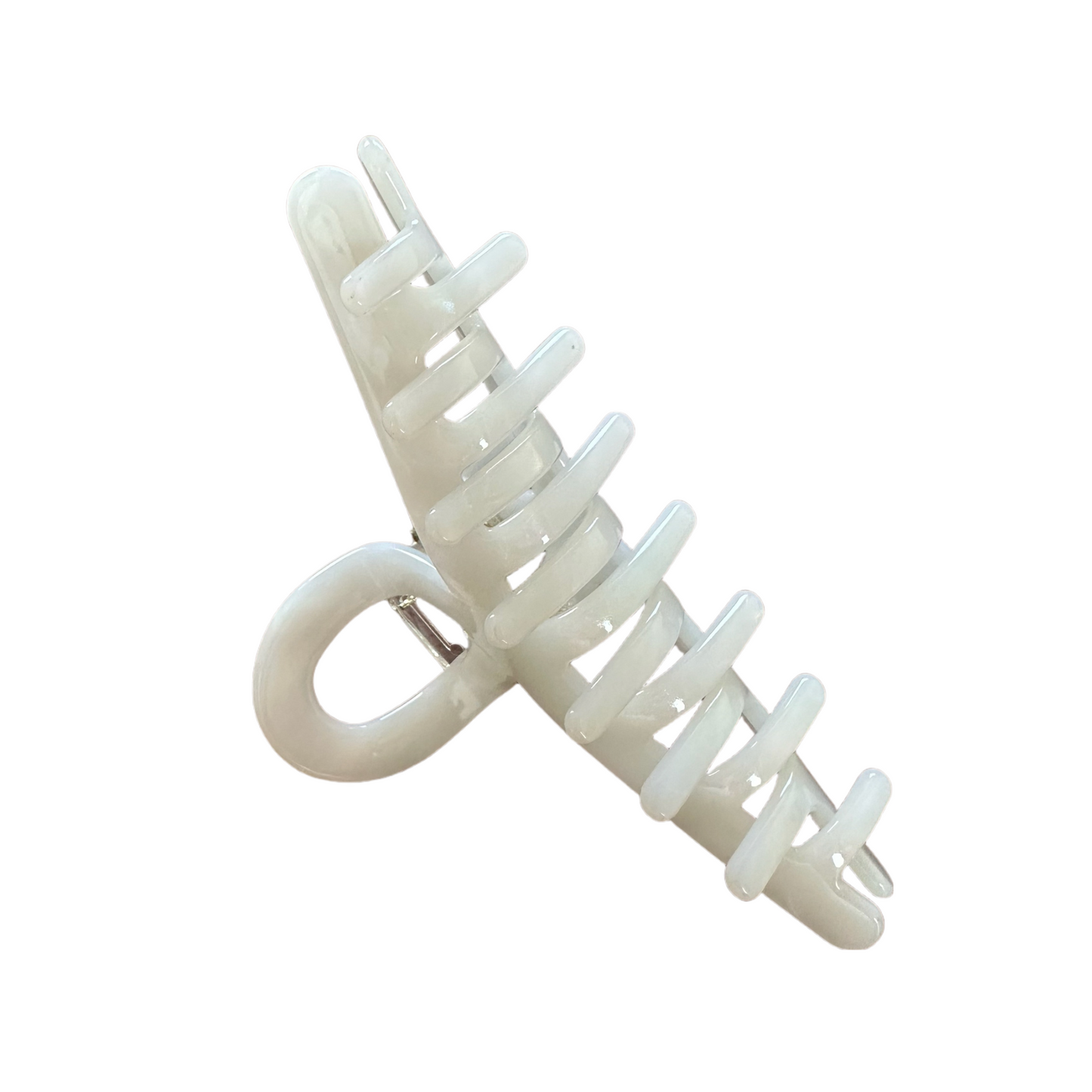 Women Acetate White Large Claw Clips 10.5CM