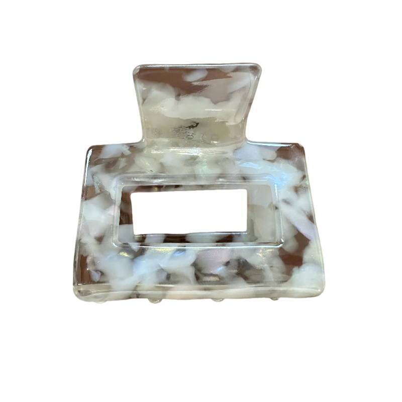 Grey Hollow Square 5cm Claw Clip for Thick Hair