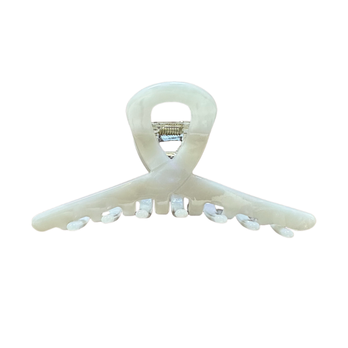 Women Acetate White Large Claw Clips 10.5CM