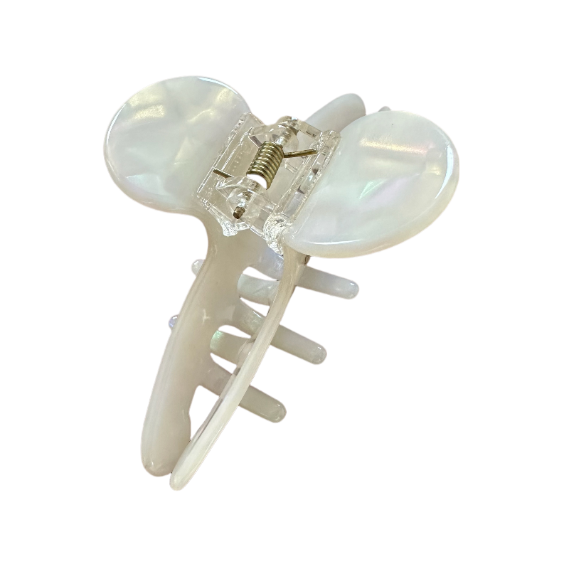 10cm White Claw Clips Big Acetate Claw Hairclips with Logo