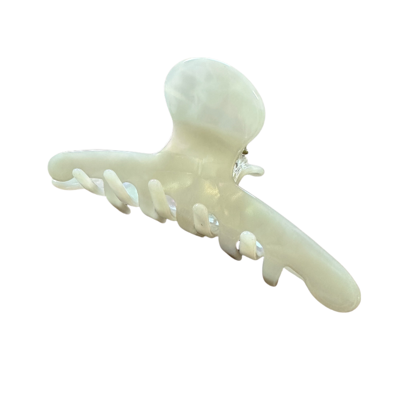10cm White Claw Clips Big Acetate Claw Hairclips with Logo