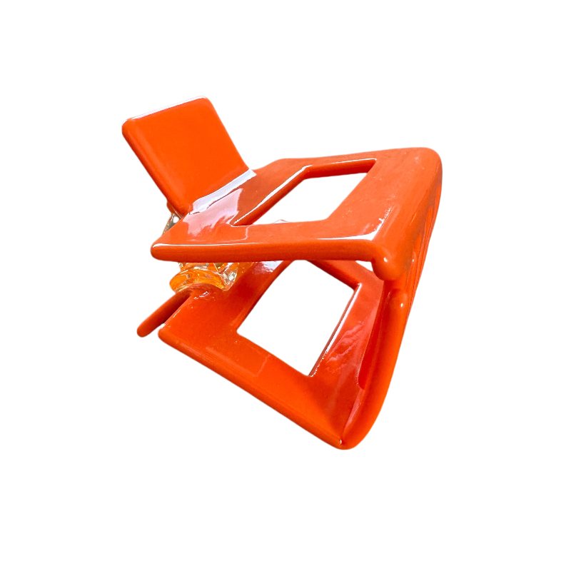 5CM Acetic Acid Orange Claw Clip Style For Women Hair