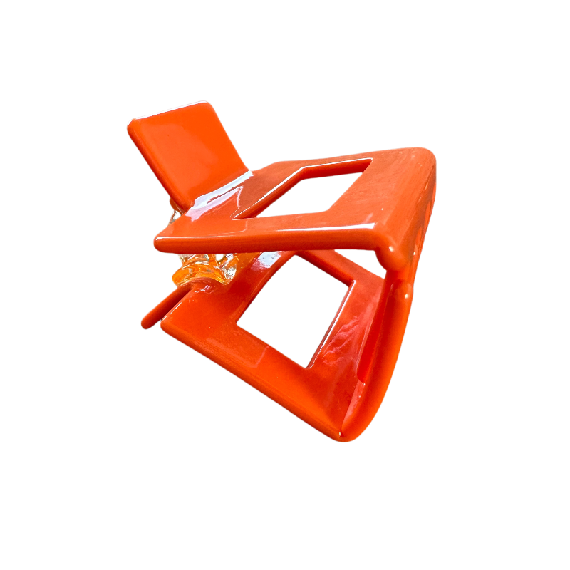 5CM Acetic Acid Orange Claw Clip Style For Women Hair