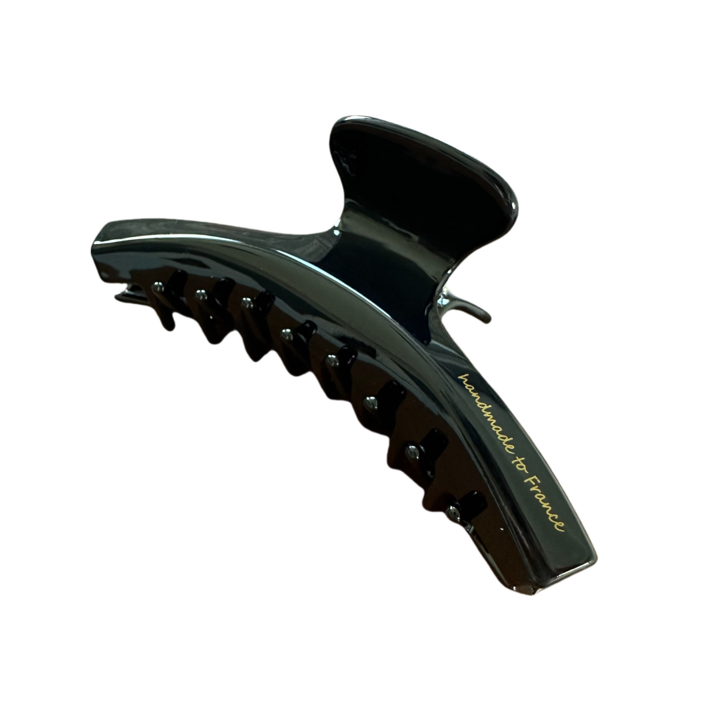 11.5cm Large Black Claw Clip With Logo for Long Thick Hair