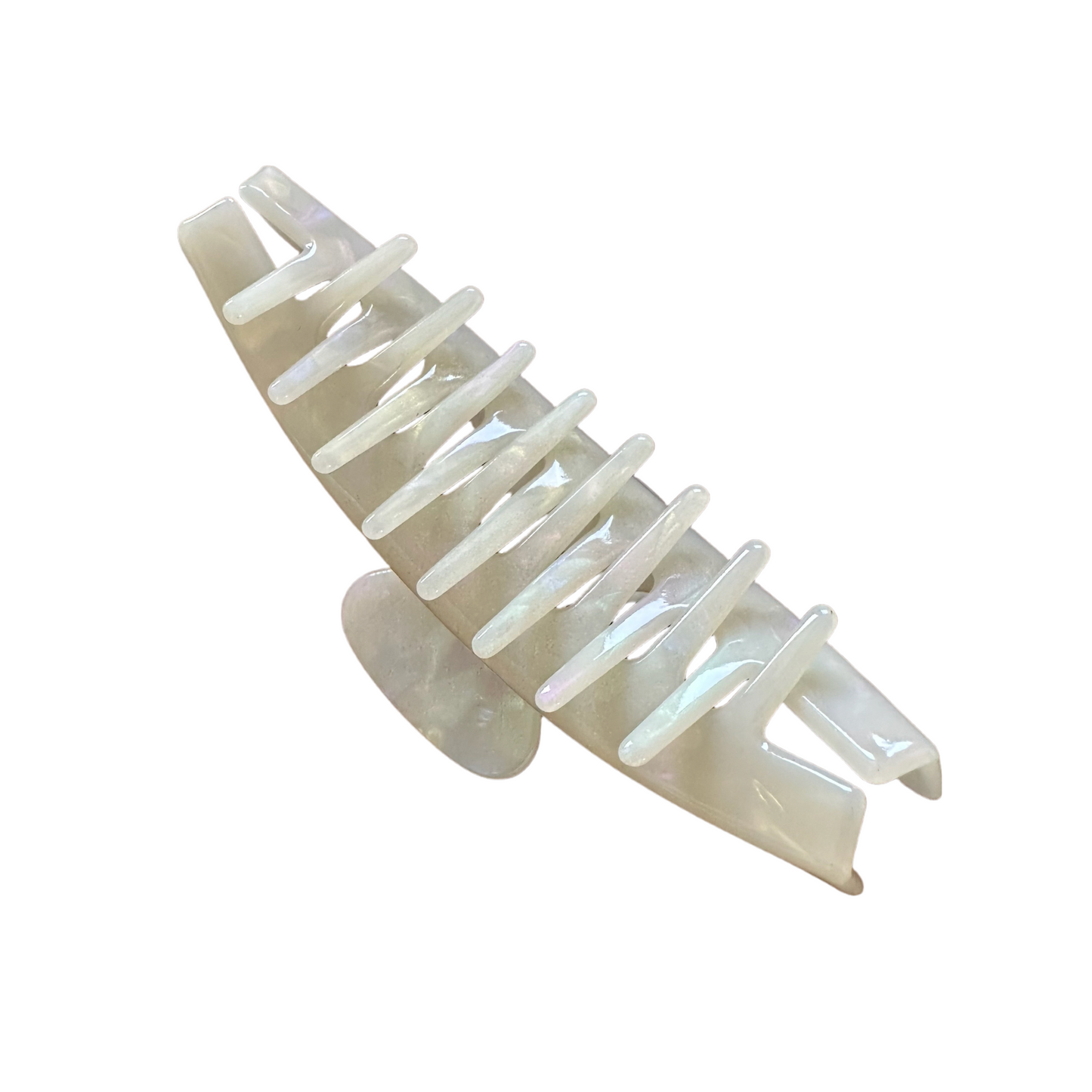11.5cm White Big Hair Clips Claw Acetate Hair Accessories