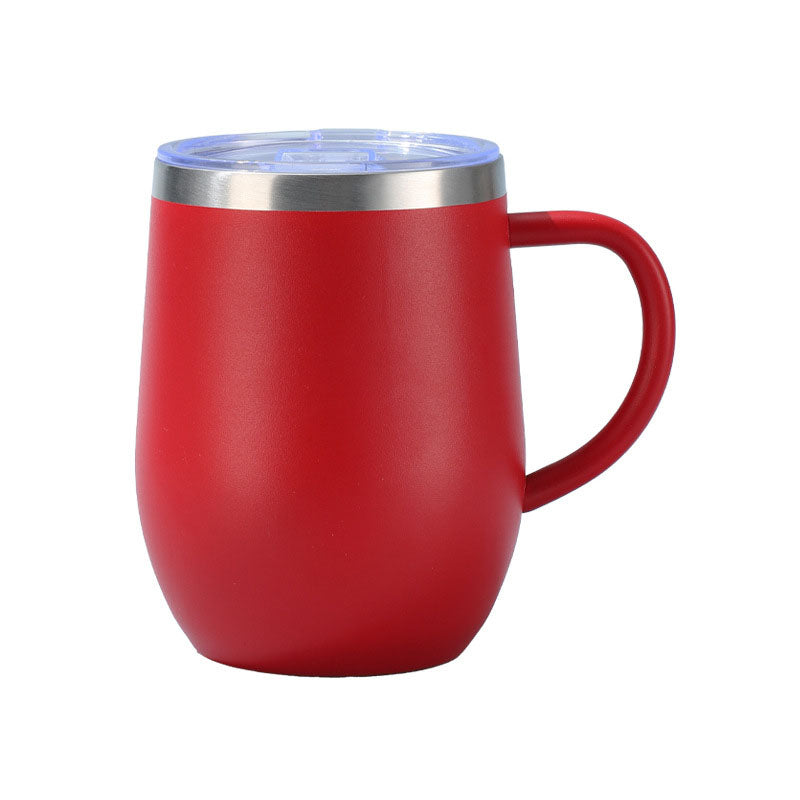 Vacuum 12oz Handle Eggshell Cup Stainless Steel Coffee Mug