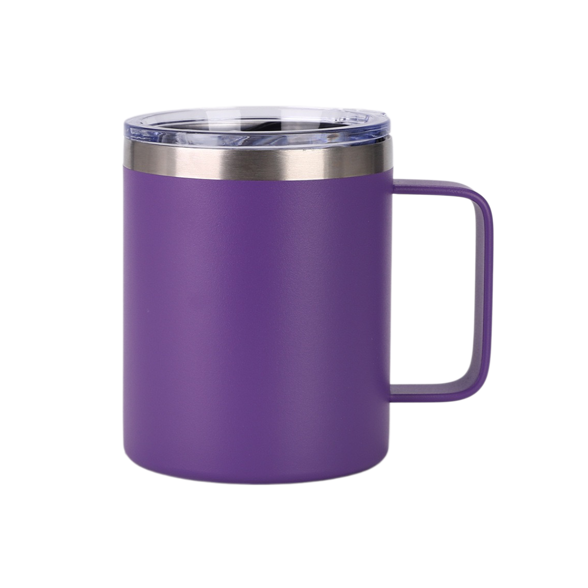 12 oz handle coffee mug 304 stainless steel insulated cup portable lid beer mug