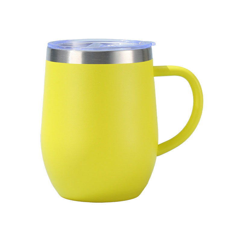 Vacuum 12oz Handle Eggshell Cup Stainless Steel Coffee Mug