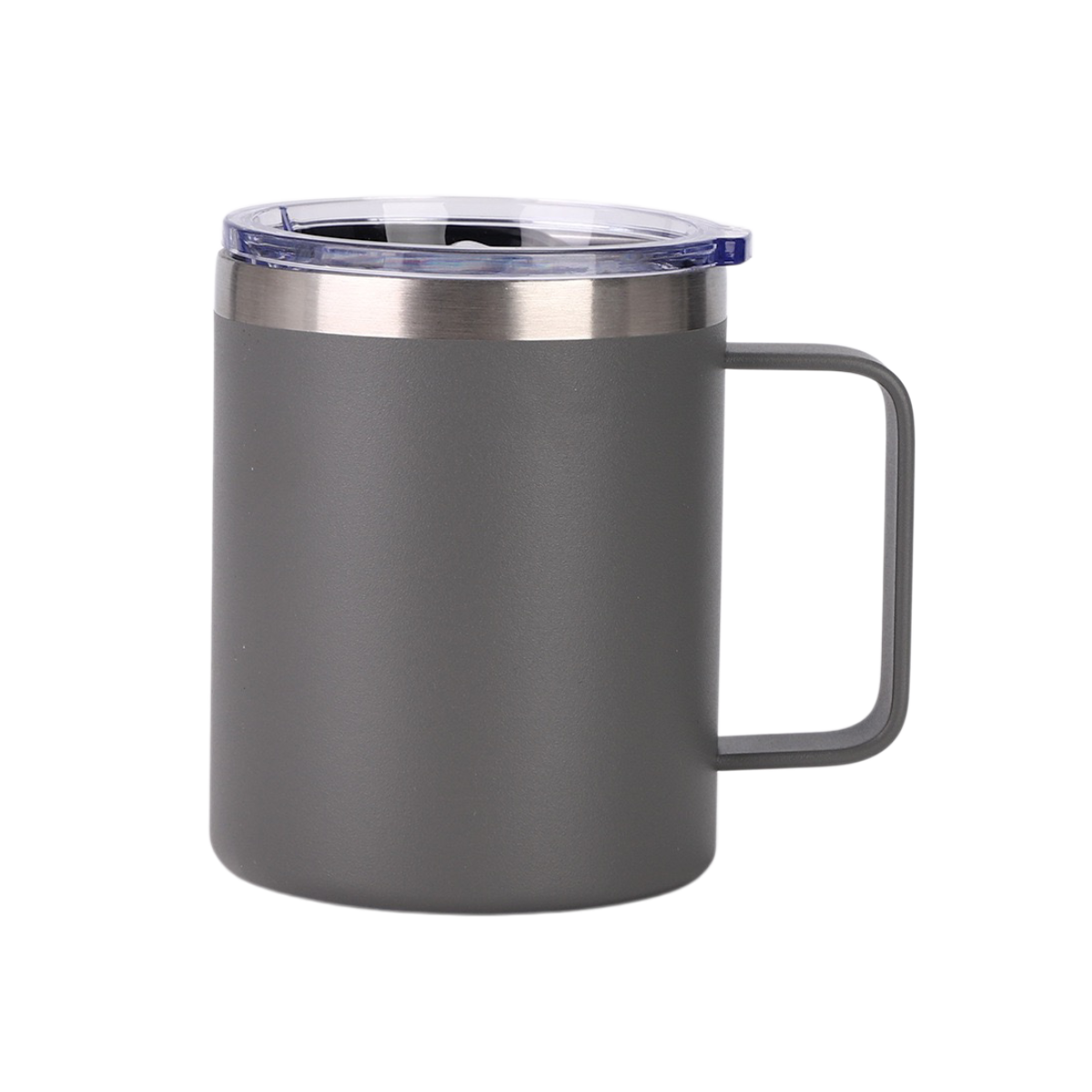 12 oz handle coffee mug 304 stainless steel insulated cup portable lid beer mug