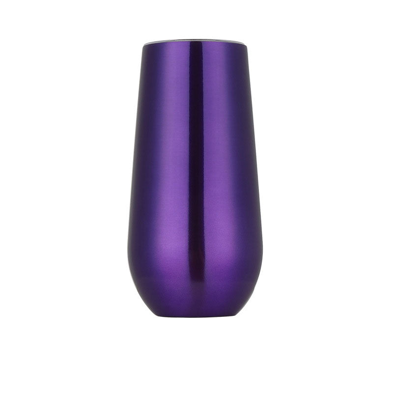 6oz Stainless Steel Powder-Coated Eggshell Red Wine Glass Tumbler