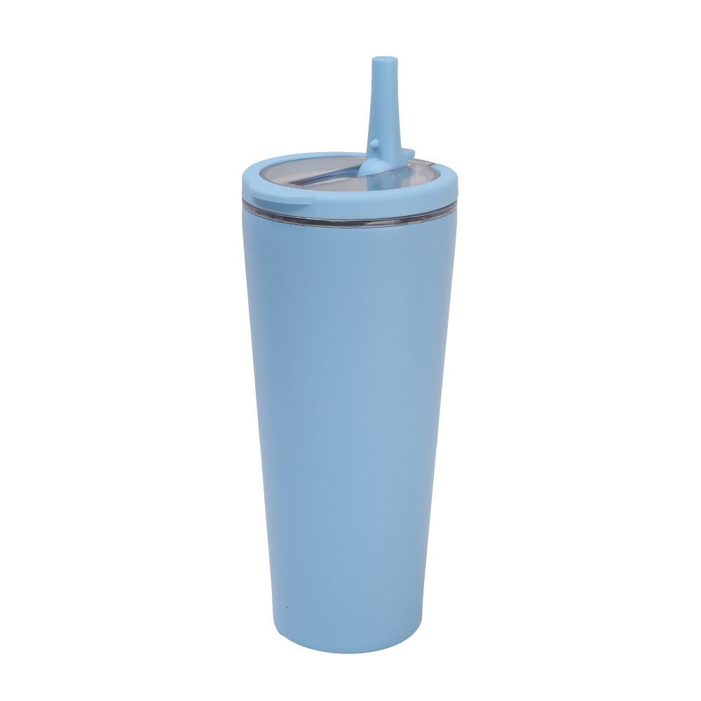 710ml/850ml Circular handle folding straw stainless steel tumbler