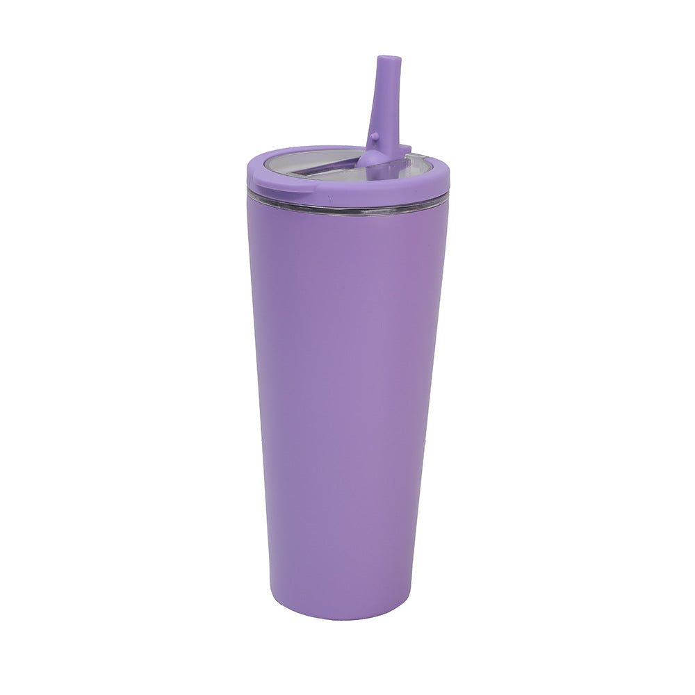 710ml/850ml Circular handle folding straw stainless steel tumbler