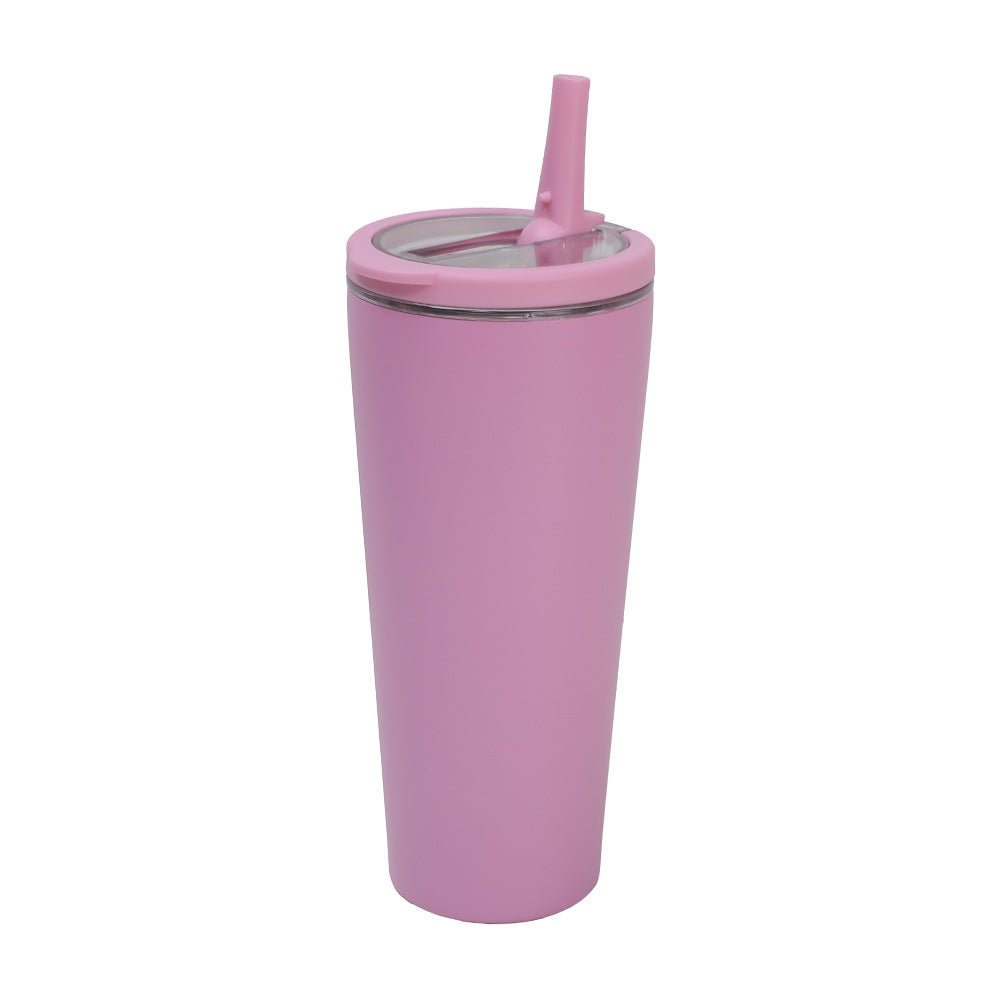 710ml/850ml Circular handle folding straw stainless steel tumbler
