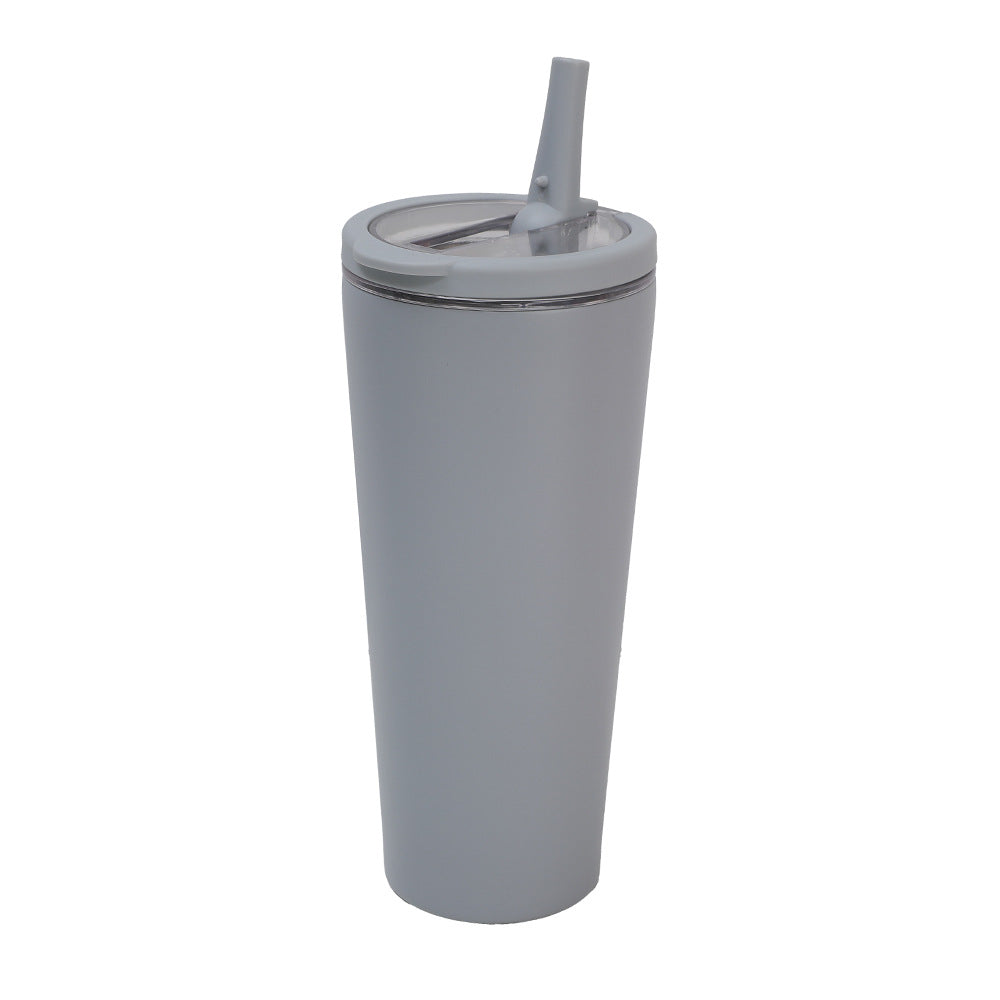 710ml/850ml Circular handle folding straw stainless steel tumbler