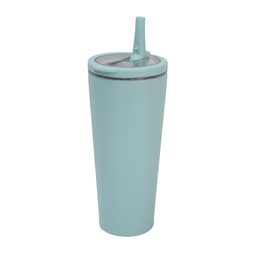 710ml/850ml Circular handle folding straw stainless steel tumbler