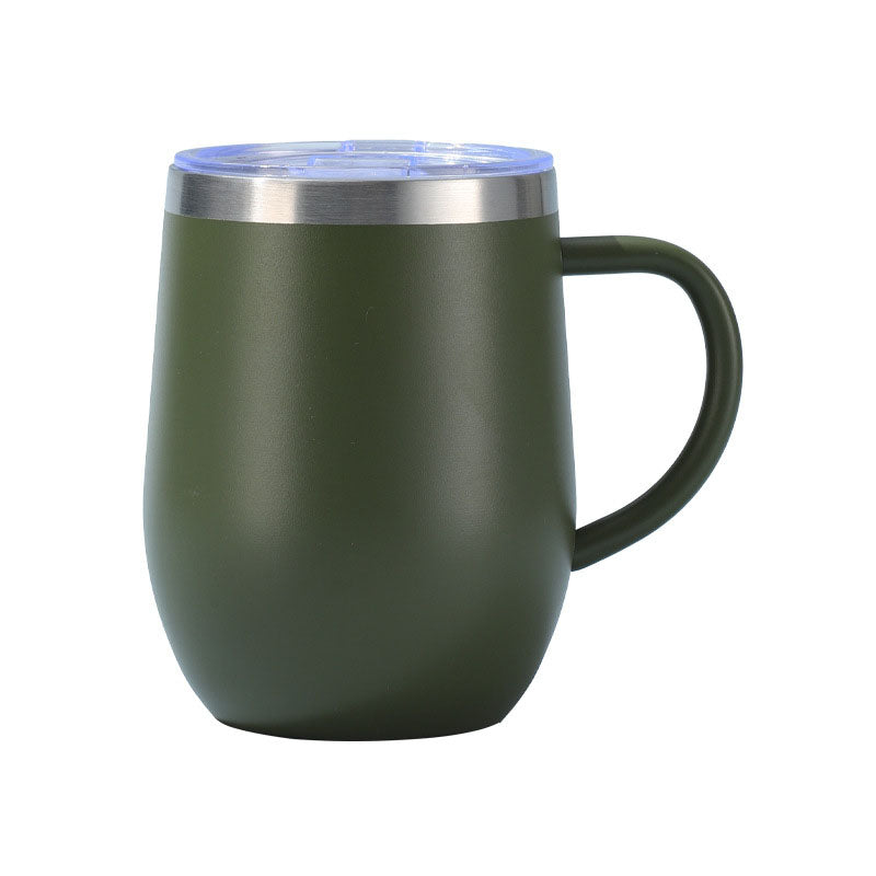 Vacuum 12oz Handle Eggshell Cup Stainless Steel Coffee Mug