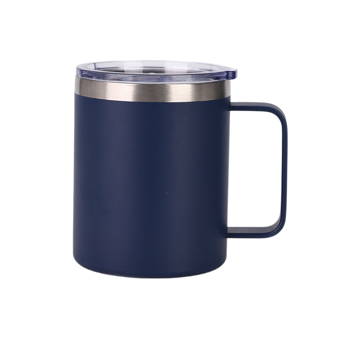 12 oz handle coffee mug 304 stainless steel insulated cup portable lid beer mug