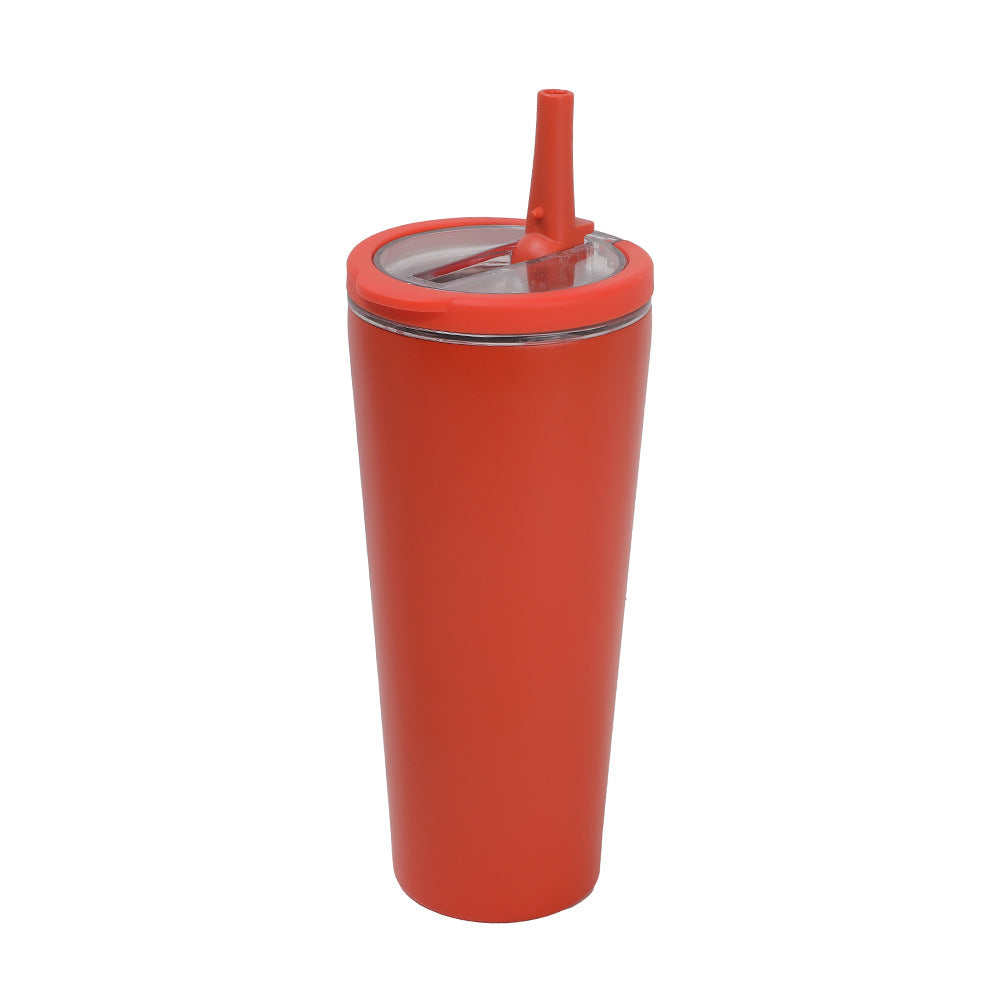 710ml/850ml Circular handle folding straw stainless steel tumbler