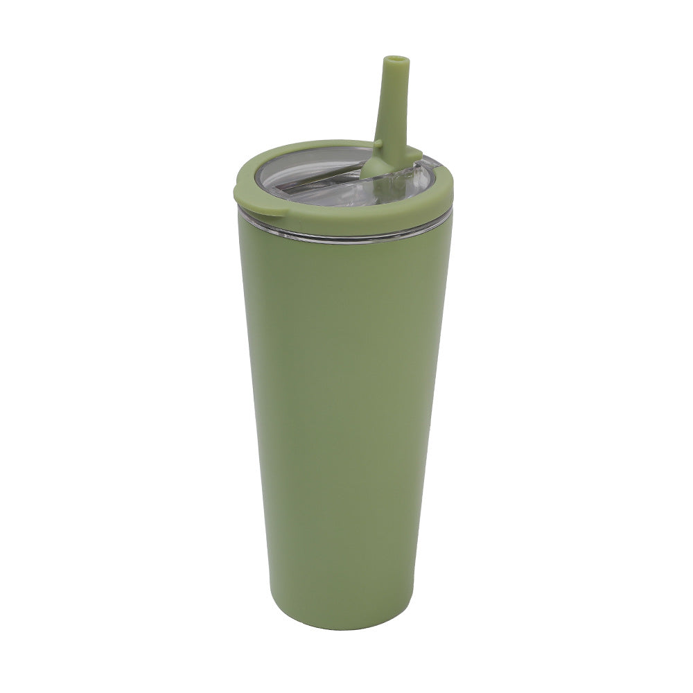 710ml/850ml Circular handle folding straw stainless steel tumbler