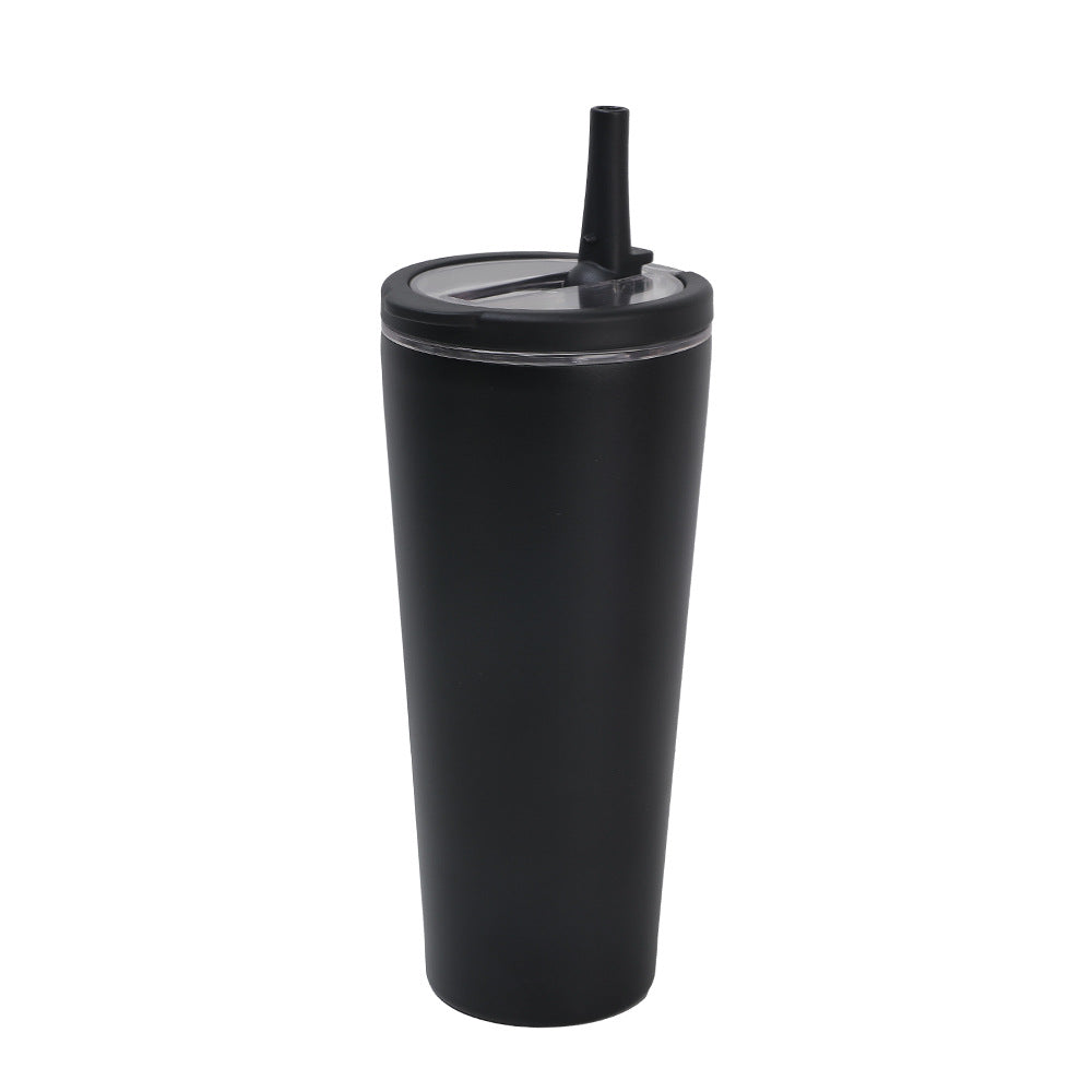 710ml/850ml Circular handle folding straw stainless steel tumbler