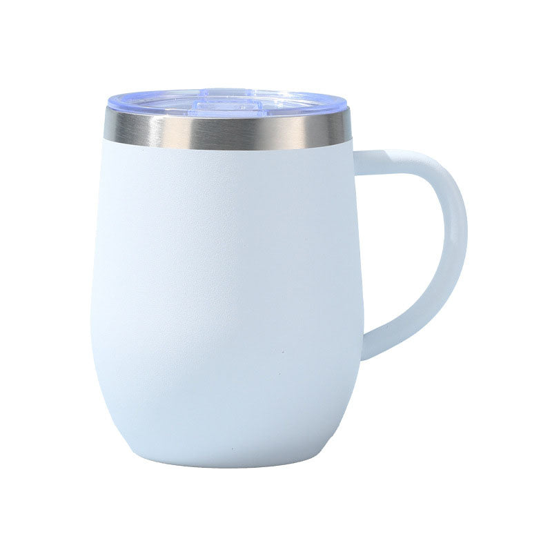 Vacuum 12oz Handle Eggshell Cup Stainless Steel Coffee Mug