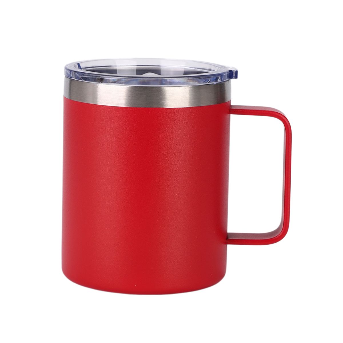 12 oz handle coffee mug 304 stainless steel insulated cup portable lid beer mug
