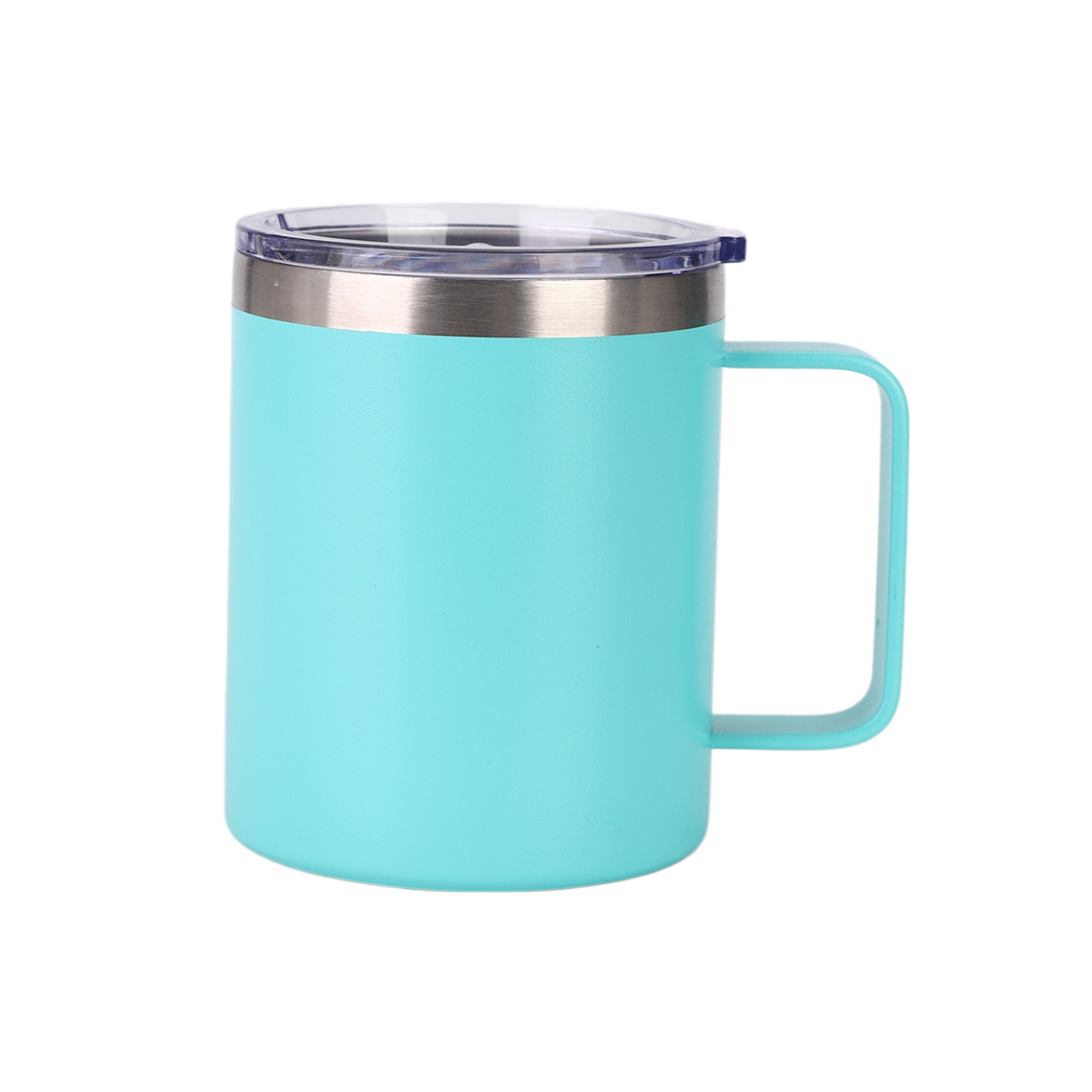 12 oz handle coffee mug 304 stainless steel insulated cup portable lid beer mug