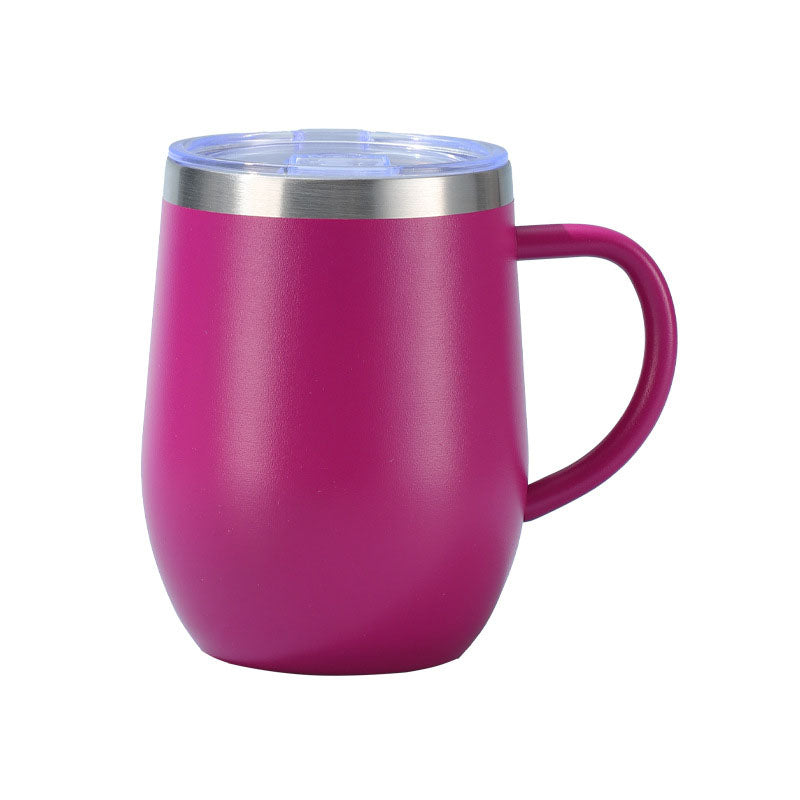 Vacuum 12oz Handle Eggshell Cup Stainless Steel Coffee Mug