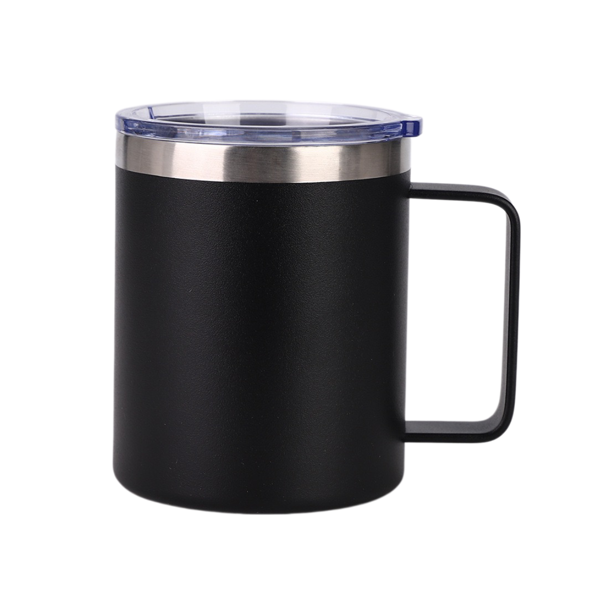 12 oz handle coffee mug 304 stainless steel insulated cup portable lid beer mug