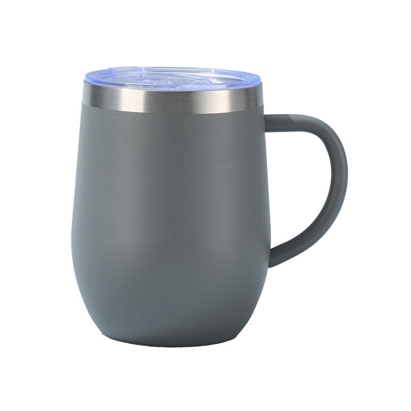 Vacuum 12oz Handle Eggshell Cup Stainless Steel Coffee Mug