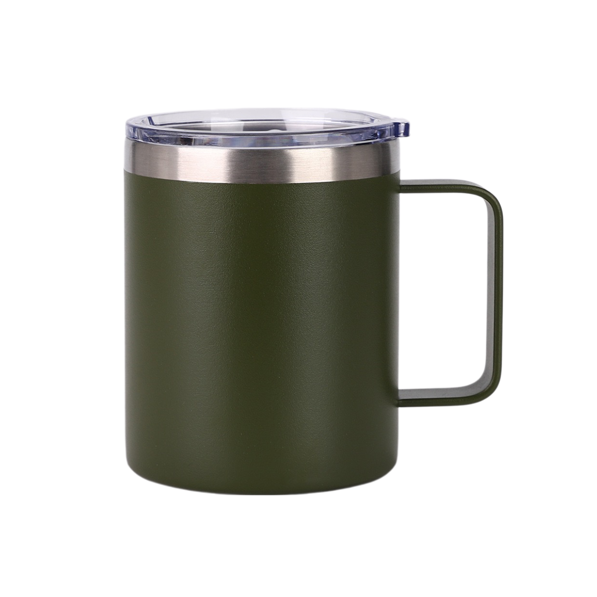 12 oz handle coffee mug 304 stainless steel insulated cup portable lid beer mug