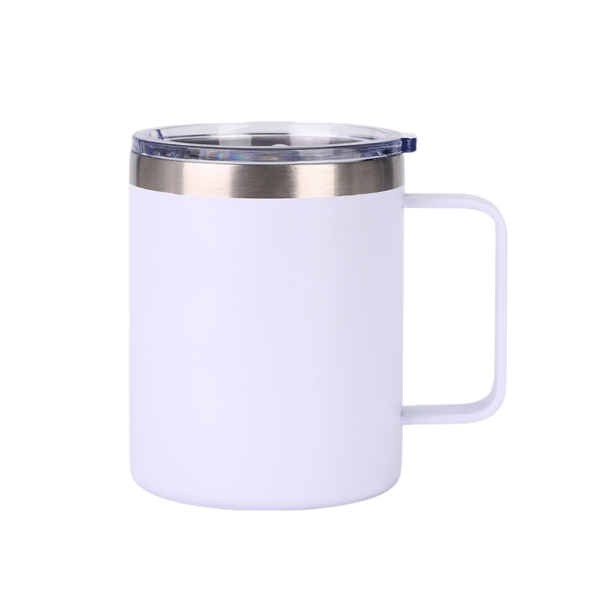 12 oz handle coffee mug 304 stainless steel insulated cup portable lid beer mug