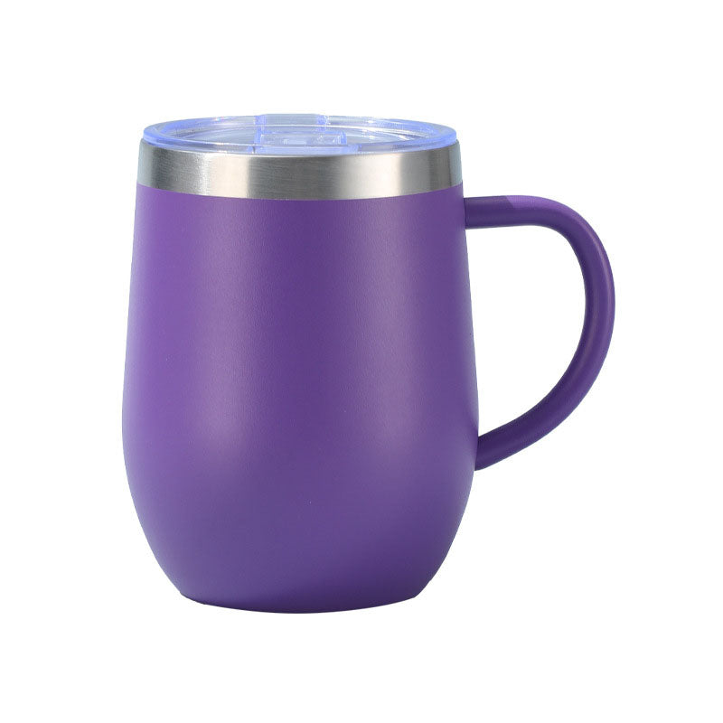 Vacuum 12oz Handle Eggshell Cup Stainless Steel Coffee Mug