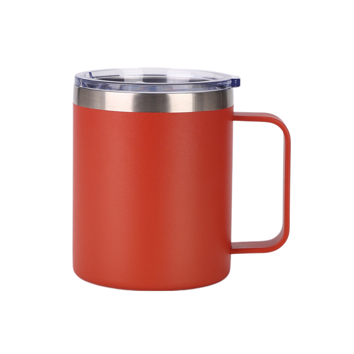 12 oz handle coffee mug 304 stainless steel insulated cup portable lid beer mug