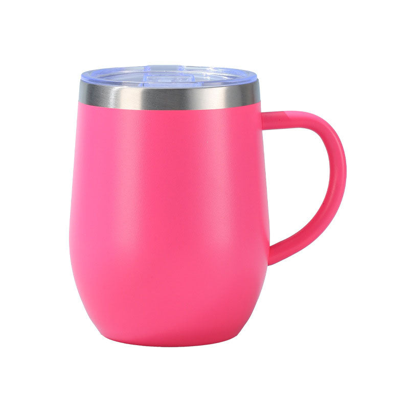 Vacuum 12oz Handle Eggshell Cup Stainless Steel Coffee Mug