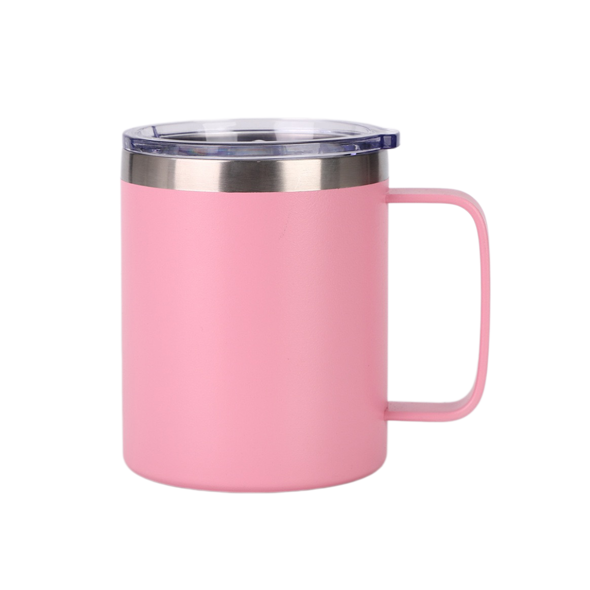 12 oz handle coffee mug 304 stainless steel insulated cup portable lid beer mug