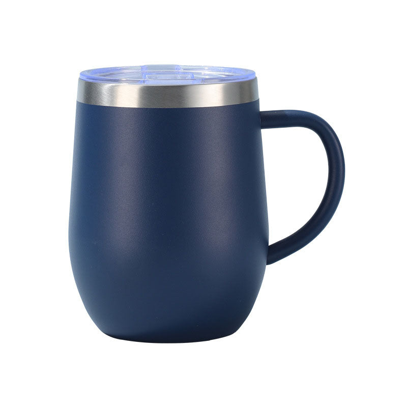 Vacuum 12oz Handle Eggshell Cup Stainless Steel Coffee Mug