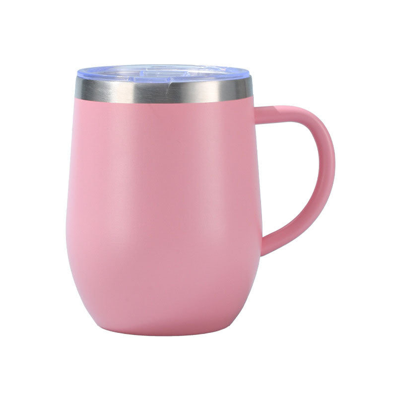 Vacuum 12oz Handle Eggshell Cup Stainless Steel Coffee Mug