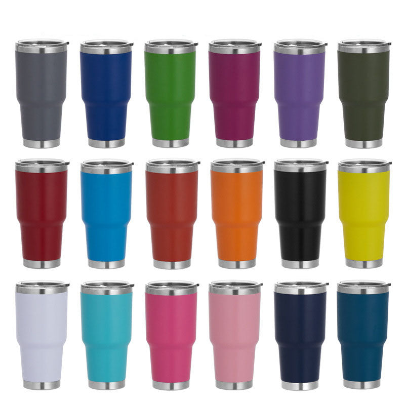 30oz Powder Coated Car Cup Thermal Insulated Cup Logo acceptable