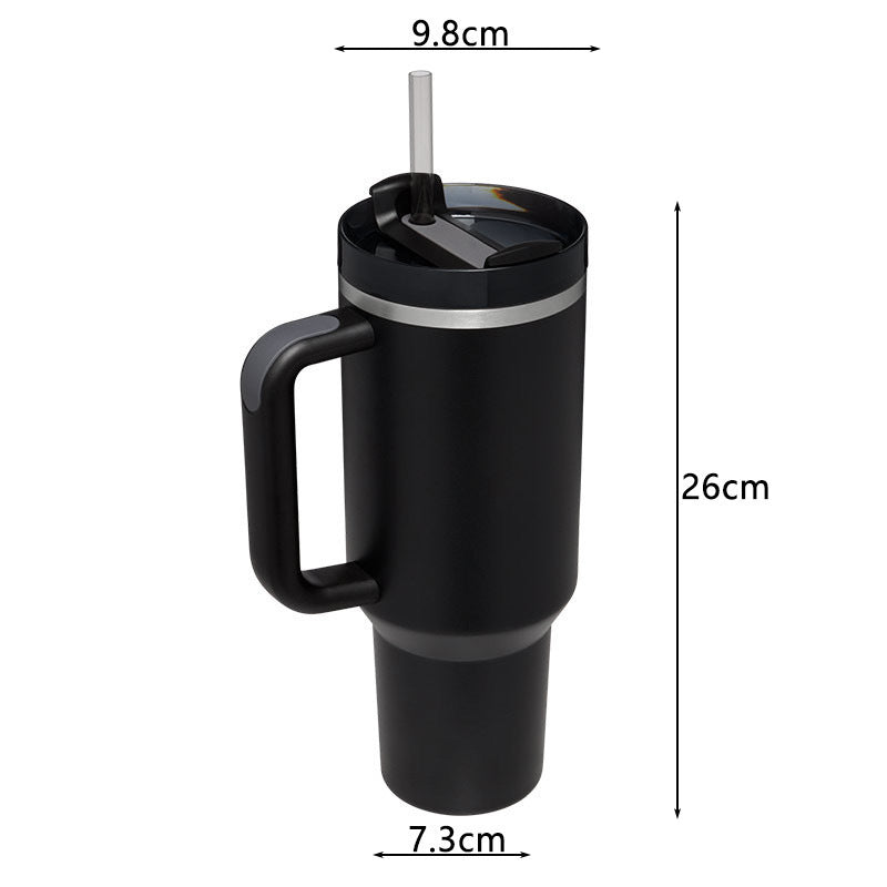 H2.0 40oz Handle Cup Stainless Steel Car Cup Thermal Vacuum Double Layer Portable Cup