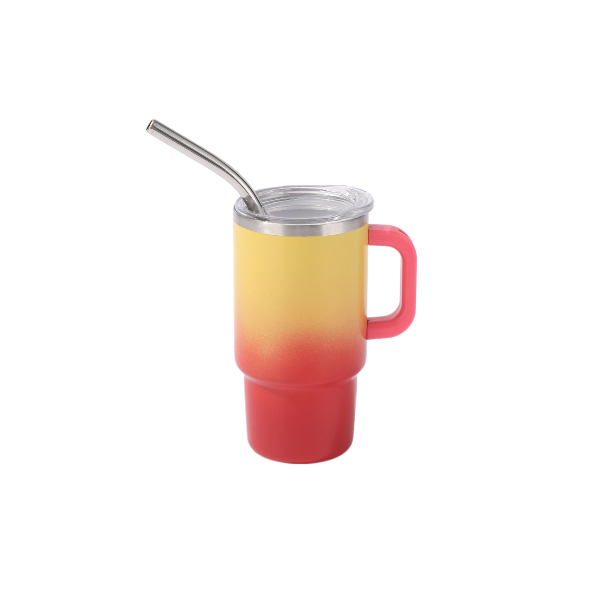 4oz Small Wine Glass With Plastic Handle Mini Double-layer Car Cup Stainless Steel Mug