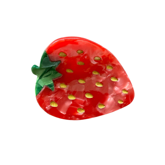 4CM Fruit Strawberry Cute Claw Clip Hairstyles for Short Hair