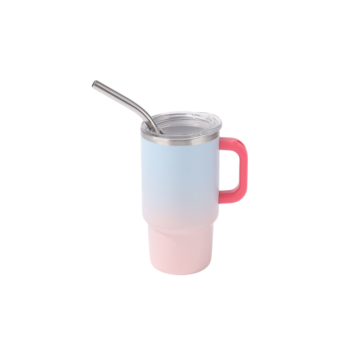 4oz Small Wine Glass With Plastic Handle Mini Double-layer Car Cup Stainless Steel Mug